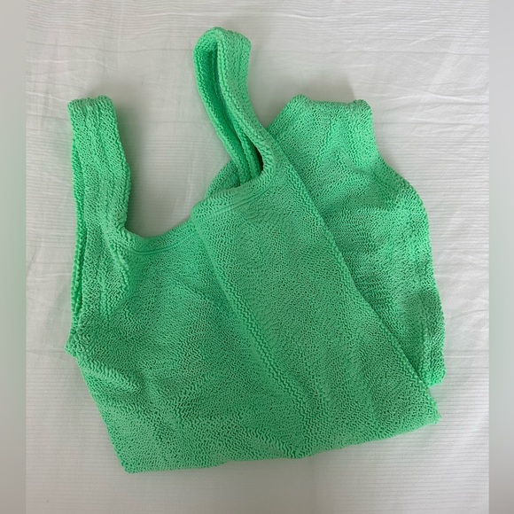 Hunza G Square Neck One-Piece - Lime 💚 - Picture 7 of 7